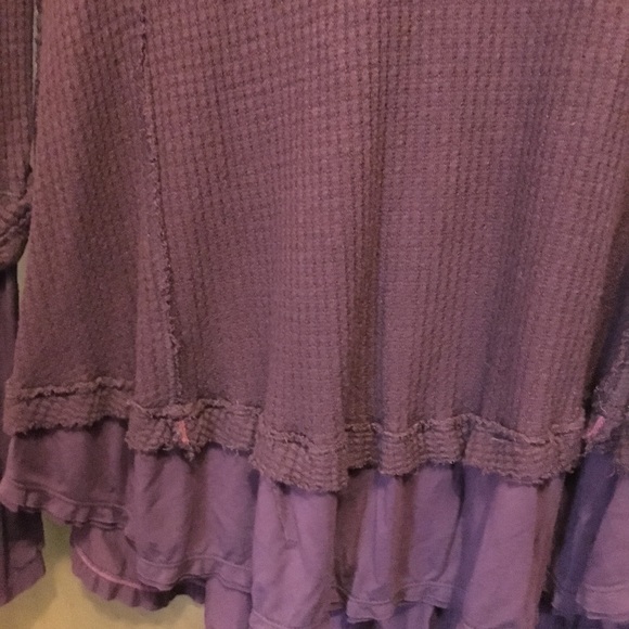 Free people soft athleisure top in maroon - Picture 2 of 6